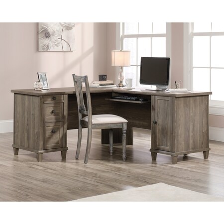 Sauder L-Desk, 65.12 in D X 30 in H, 65.12 in W X Engineered wood 423527
